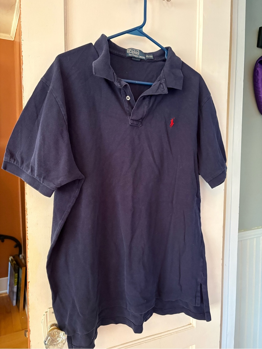 Polo by Ralph Lauren Navy Short-Sleeve Polo with Red Pony